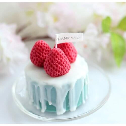 Silian Strawberry Food Grade Silicone Mold 3D Three-dimensional Cake Candy DIY Chocolate Tool Baking Accessories Resin Mould