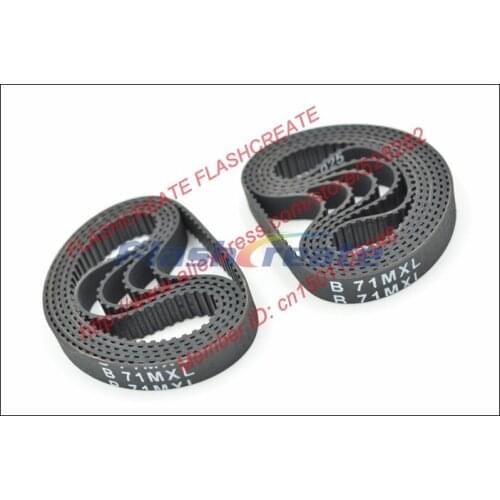 POWGE B71 MXL Synchronous Bel Teeth 71 Width 6.35mm Length 144.27mm MXL Rubber Closed-Loop Timing Belt B71-MXL