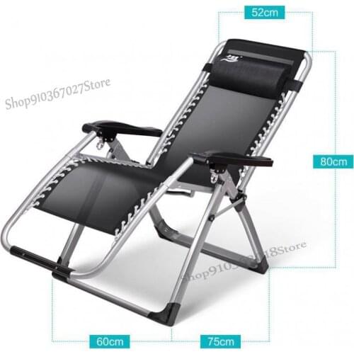 Recliner folding chair lunch break couch cool balcony home leisure backrest lazy beach chair portable