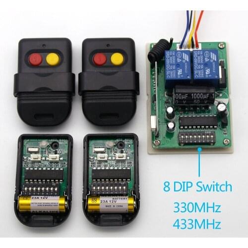 SMC5326P-3 SMC5326 5326 8 Dial Code DIP Switch Receiver Controller 2 Channel Gate Garage Door Remote Control Receiver launcher