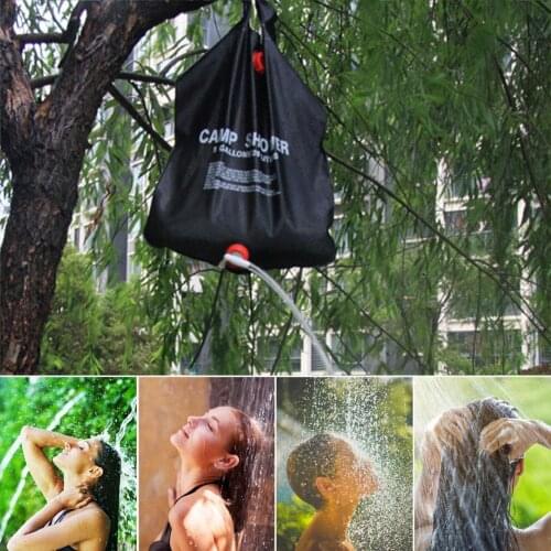 Shower Bag Foldable Solar Energy Heated Camp PVC Water Bag Outdoor Camping Travel Hiking Climbing BBQ Picnic Water Storage 20L