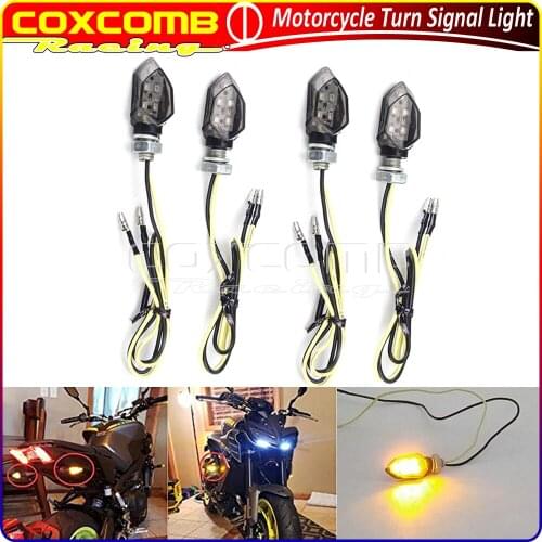 2Pcs/4Pcs Motorcycle E8 E-mark LED Indicator Blinker Amber Lamp 8mm Bolt Turn Signal Light For Honda Hyosung Aprilia Buell