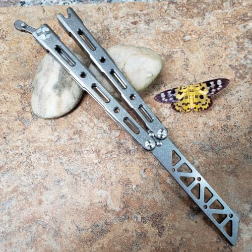 Theone Knife BM87 Butterfly Trainer D2 Blade Titanium Handle Camping Hunting Hiking Edc Tool Pocket Bushing System