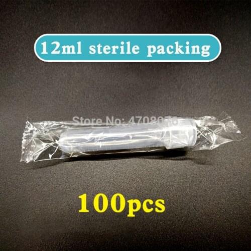 12ml/100pcs Sterile packing lab plastic shaking tube bacterial cell culture tube for laboratory experiment