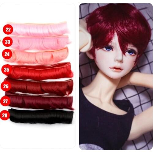 BJD doll Hair 5cm*100cm bangs color match bangs for 1/3 1/4 1/6 BJD SD Blyth chole doll High-temperature wire fiber curl wig