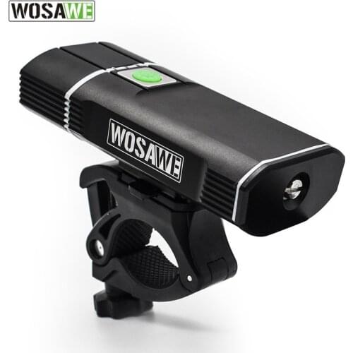 WOSAWE USB Rechargeable LED Bike Light Front Handlebar IPX-6 Waterproof Cycling Lights MTB Bicycle Flashlight with Light Holder