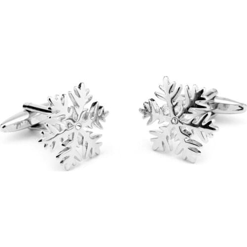 Froze Snow Flake Cufflinks French Shirt Sleeve Button Classic Creative Mens Cufflinks Exquisite Unique Snow Design