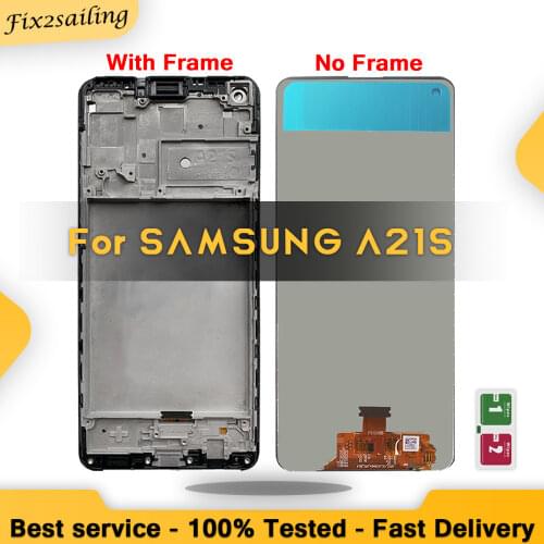 AAA+ Quality For Samsung Galaxy A21S A217 SM-A217F/DS A217H LCD Display Touch Screen Digitizer Assembly With Frame Repair Parts