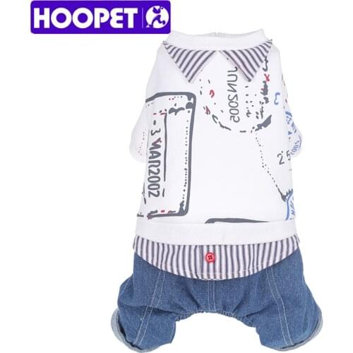 HOOPET Pet Dog Clothes Winter Warm Dog Jumpsuit Thicken Pet Clothing Teddy Dogs Costume Puppy