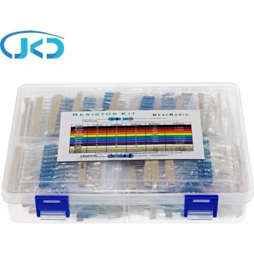 1000Pcs/BOX 100 Values 1 ohm-1M ohm 1W 1% Metal Film Resistor Resistance Assortment Kit Set with box