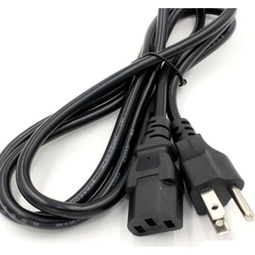 150pcs US USA Power Supply Lead Cord 1.2m 4ft Wires American Plug 3 Prong IEC C13 Power Electrical Cable For AC Adapters