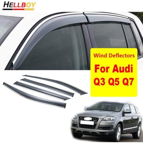 4x For Audi Q3 8U Q5 8R 2012 2010 Q7 4L Car Door Window Visors Rain Wind Deflectors Shields Ventvisor Auto Accessories 2006-2018