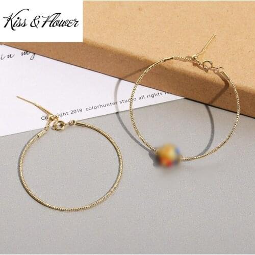 KISS&FLOWER AC33 Fine DIY Jewelry Making Accessories Findings Fittings Universal Resizable 24KT Gold Bracelets for Beads Charms