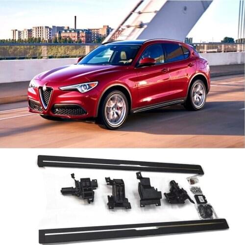 Electric Automatic Running Boards Side Step For Alfa Romeo Stelvio 2017 2018 2019 2020 2021 2022 High Quality Auto Accessories