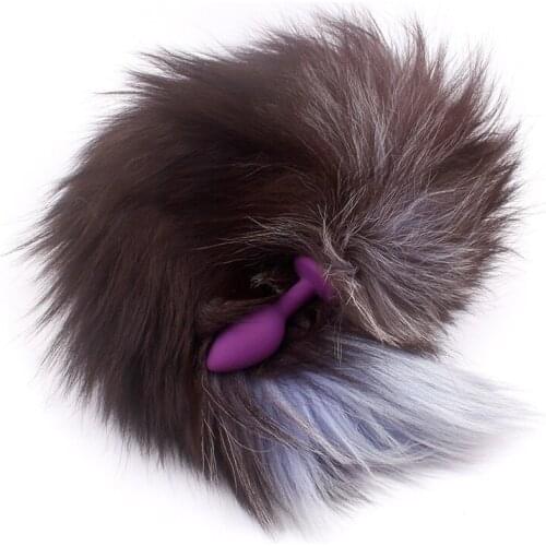 Fanala Real Fox Tail Sex Toy Anal Insert Stopper Metal Silicone Anal Plug Adult Butt Plug Erotic Toys For Couple Drop Shipping