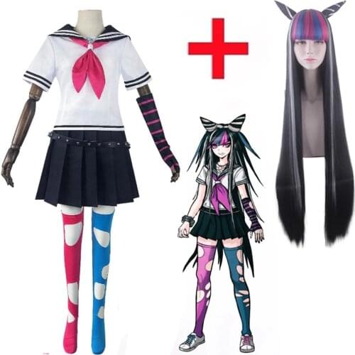 Anime Danganronpa Ibuki Mioda Cosplay Dress Women Girls Jk School Uniform Sailor Skirt Set