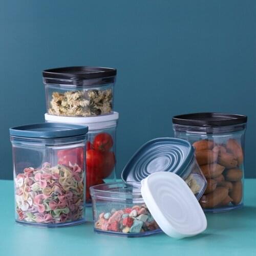 Kitchen Storage Containers Fresh-Keeping Box Transparent Food Sealed Moisture-Proof Tank With Lid Grain Storage Box