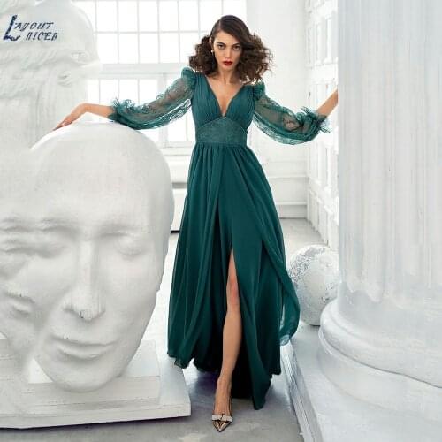 LAYOUT NICEB Womens Evening Chiffon Dresses