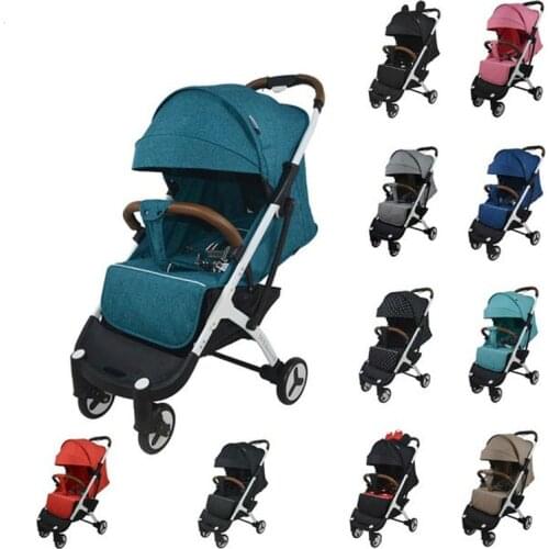 Baby plus 3 lightweight baby stroller folding portable baby carriage trolley summer and winter white frame