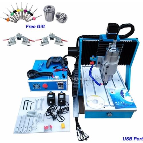 Linear Guide CNC 3040 Mini CNC Metal Milling Machine Ball Screw 1.5KW Wood Router Engraving Machine with 120mm Z-Axis Stroke