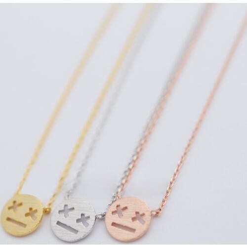 Fashion cartoon expression pendant necklaces "X X" eyes glazed expressions necklaces Game over expression pendant necklaces