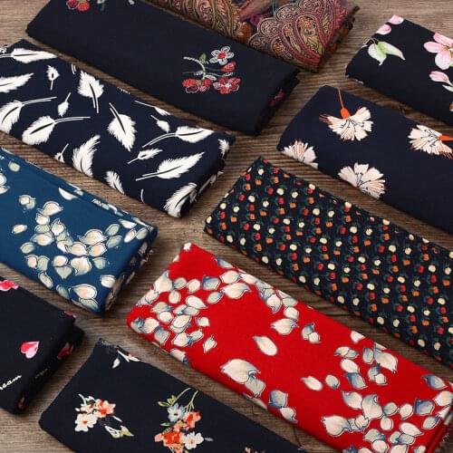 Multi-designs 100% Viscose Fabric for Summer Dress Meter Flower Print Soft Viscose Breathable Fabrics Baby Fabric Cloth 143 Wide