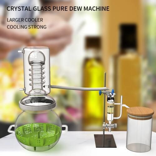 HOOLOO Mini Small Household Glass Distiller Pure Dew Distiller High Concentration Essential Oil Extractor Equipment New