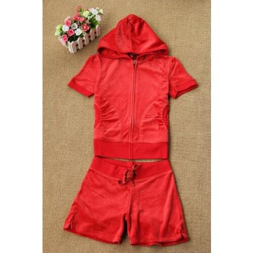 2021 new spring and autumn fashion short-sleeved pants pants velvet suit leisure zipper XXL suit black