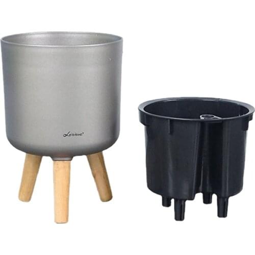 Wholesale plastic planter with stand furniture self watering large garden flowerpot balcony baking varnish luxury plant pot