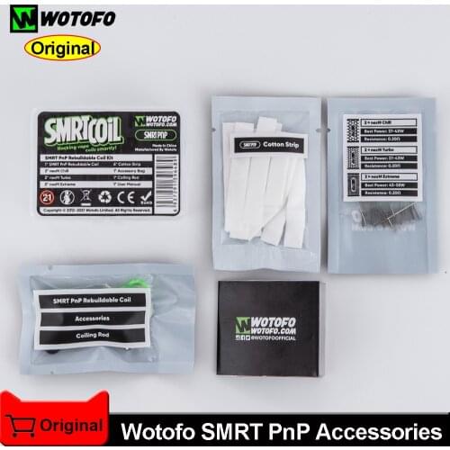 Original Wotofo SMRT PnP Meshed Cotton with nexM Extreme/ Turbo/ Chill Coil Set Wotofo SMRT PnP Rebuildable Coil Kit