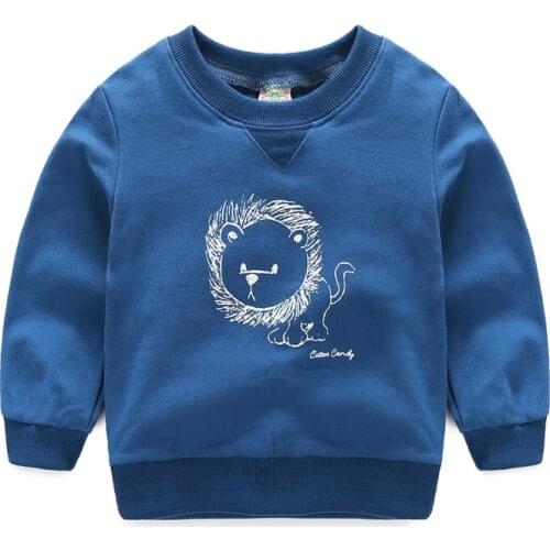 2020 Autumn winter kids sweatshirts Solid color lion Boys girls pure cotton T-shirt Baby Children clothing clothes TOPs tees