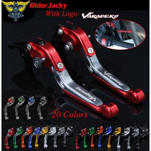 RiderJacky LOGO "VARADERO" Motorcycle CNC Brake Clutch Levers For Honda XL1000 Varadero/ABS 1999-2013 2012 Extendable Foldable