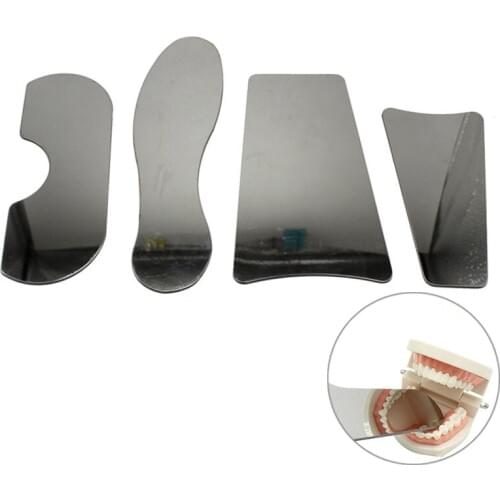 4Pcs/Set Dental Orthodontic Intraoral Photographic Reflector Mirror Double-faced Stainless Steel Mirror Dentist Tool Instrument