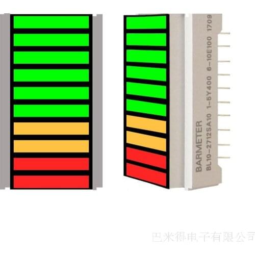 BL10-2712SA10 10 segment 27mm long tricolor display LED light column display