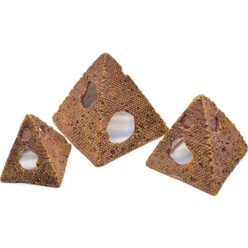 1pcs Fish Tank Ornament Resin Egyptian Pyramids Stone Statue Cave Lobster Fish Aquarium Decoration Terrarium Reptile Accessories
