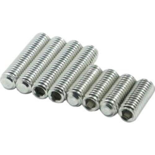 M2*2 2.5 3 4 5 6 8 10 12 16 mm 304 steel set screw inner hex no head bolt concave end hollow ended DIN 916 silver