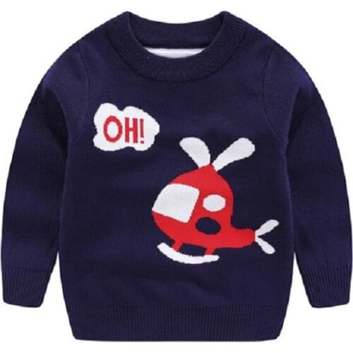 Cartoon Boys Knitted Sweater Winter Warm Children Clothes Cute Girls Cotton Pullovers Kids Cardigan Top for Birthday New Clothes