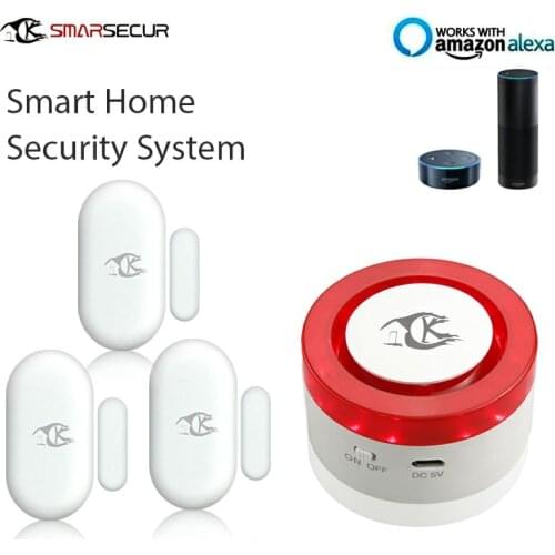 WiFI Shine Light Siren3 PCS Door Contact For Smart Home Security System