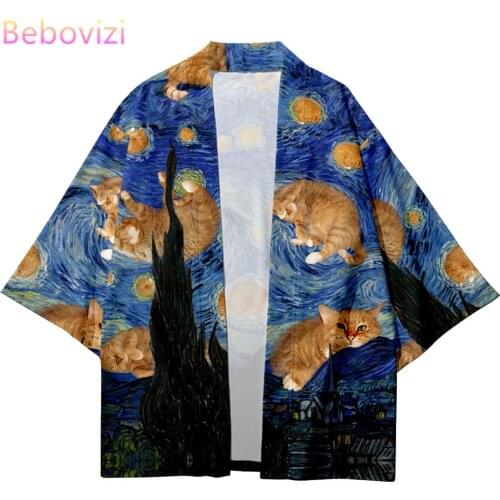 Plus Size XXS-6XL Fashion Loose Japanese Asian Harajuku Streetwear Cardigan Women Men Haori Kimono Cosplay Top Yukata Clothes