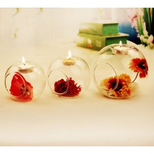 1PC Glass Candle Holder Tealight Candlestick Home Wedding Party Decoration Ornaments Christmas Gift LD 156-2
