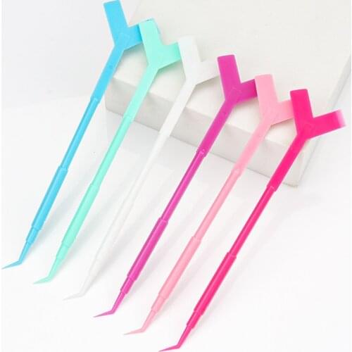 10Pcs Reuseable Plastic Eyelash Perming Stick Tools Clean Y Shape Comb Lash Lifting Curler Applicator Women Makeup Mascara Brush