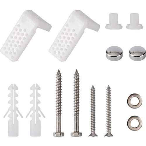 14pcs/set L Shaped Bolts Accessories Base Foot Mounting Replacement Parts Toilet Screws Heavy Duty Bathroom Stainless Steel