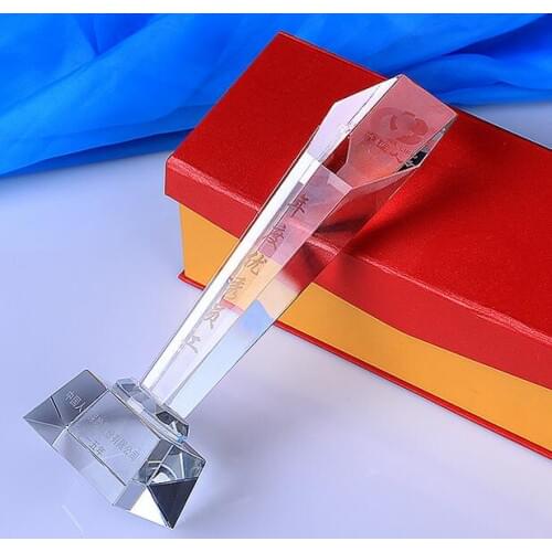 25cm K9 Crystal trophy cup Encourage Souvenirs Awards Gifts Customized words