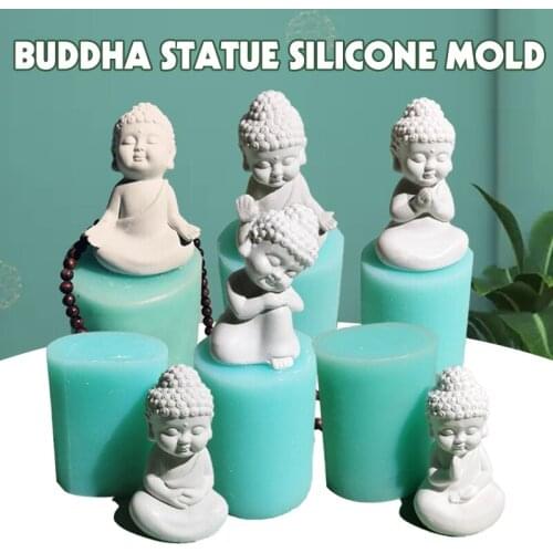 3D Mini Buddha Statue Soap Silicone Mold Buddha Design Candle Molds Candle Wax Molds Resin Epoxy Gypsum Decorating Crafts