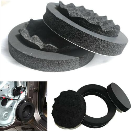4PCS Car Door Soundproof Ring Foam Pad Woofer Speaker Noise Insulation