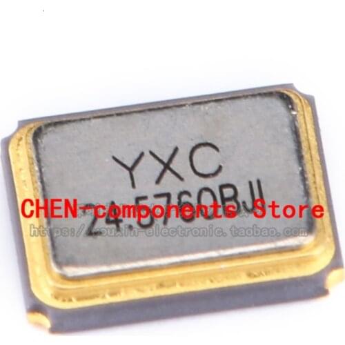 5pcs SMD passive crystal oscillator 24.576MHz 10ppm 12pF X322524576MOB4SI 4 feet