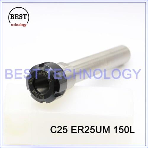 C25 ER25UM 150L Collet Chuck Hoder Straight Shank Chuck Collect Extension Rod ER25 Collet ER25UM Nut for CNC Milling