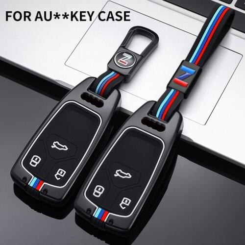 Car Key Case Cover Key Bag For Audi a1 a3 8v a4 b9 a5 a6 c7 q3 q5 q7 tt Holder Shell Auto Keychain Protect Set Accessories