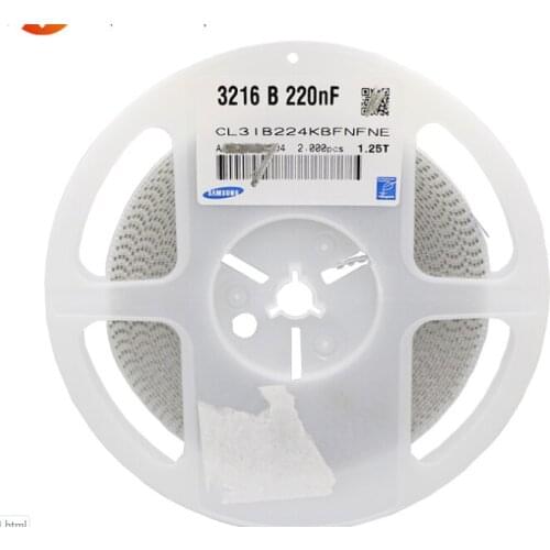 CL31B224KBFNFNE capacitor 1206 224K 220NF 50V X7R chip capacitor 1206B103K102 High voltage capacitor 1206 103K 10NF 1KV