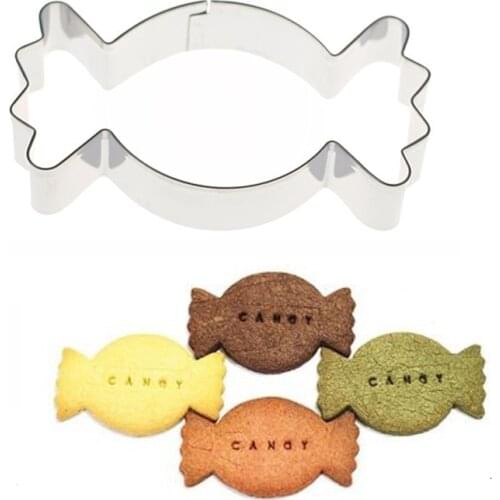 Stainless Steel Candy Shape Cookie Cutter Biscuit Cake Baking Mold Mould Tool For Kids Kitchen Tools